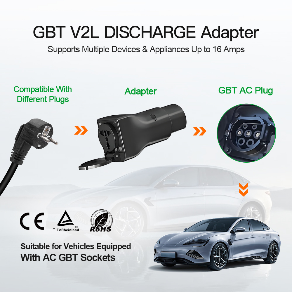 New 16A 3.6KW GBT V2L Type2 Pl - огляд і ціна Ev Charger Adapter