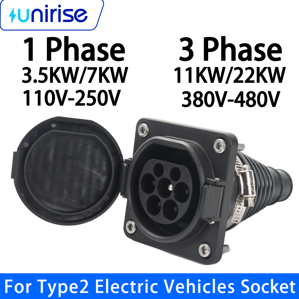 Unirise Type2 EV Car Socket wi - огляд і ціна Ev Charging Cable