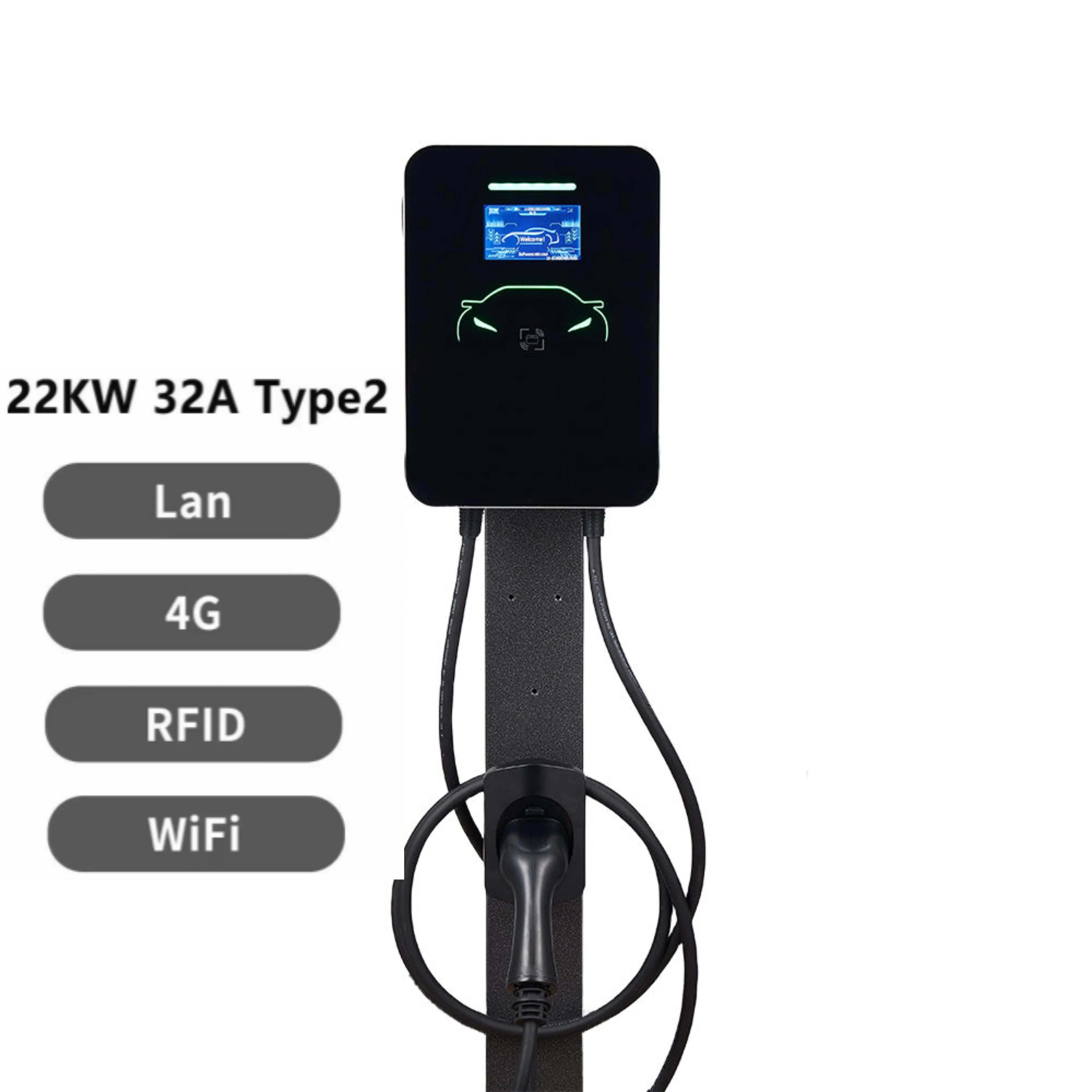 Smart 11kw 22kw Type 2 Type 1  - огляд і ціна Ev Charging Pile