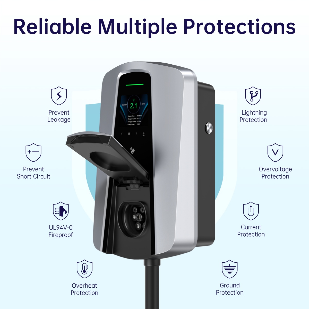 7.4KW Type2 EV Charger Socket  - огляд і ціна Wallbox Ev