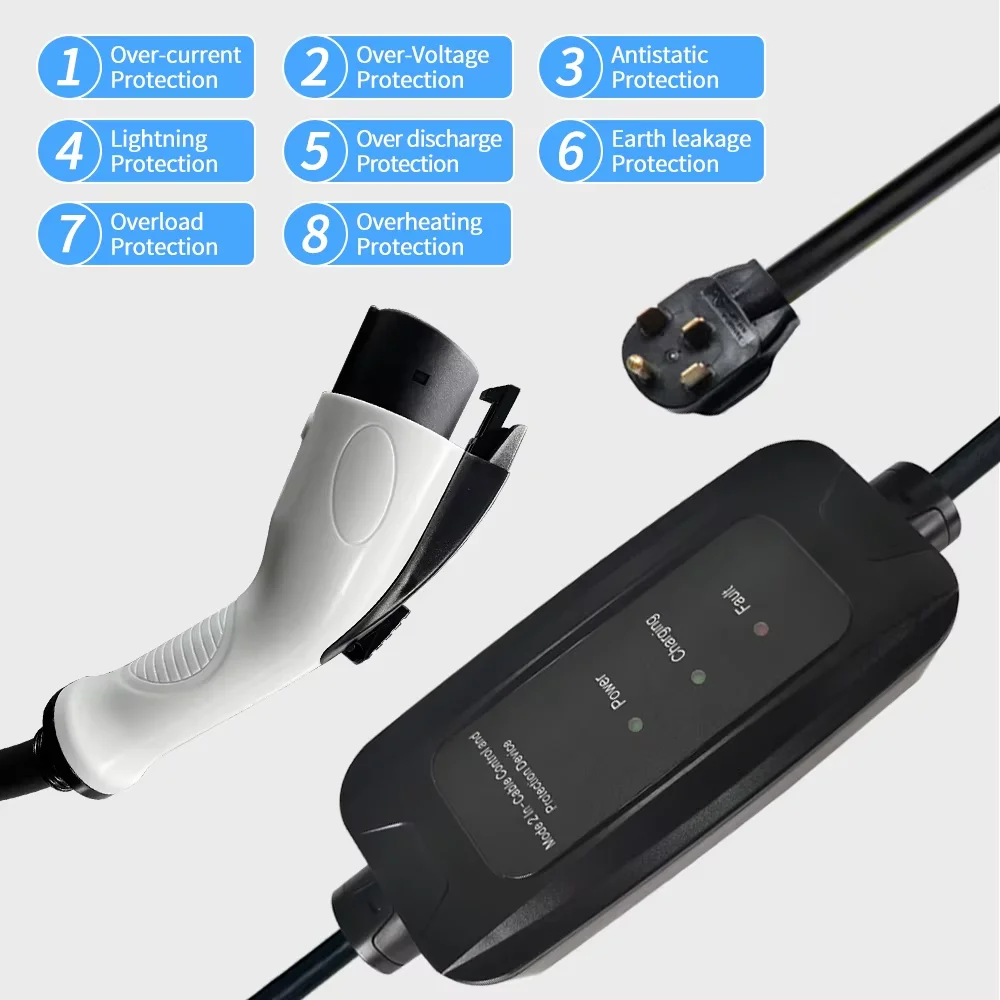9kw 16A SAE J1772 Type 1 Mobil - огляд і ціна Portable Ev Charger