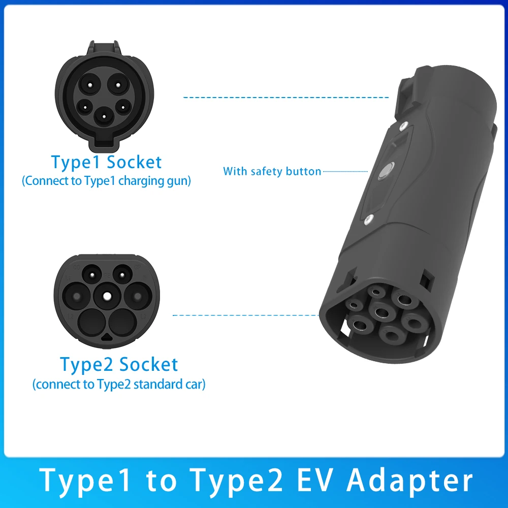 J1772 to Type 2 & GB/T EV Char - огляд і ціна Ev Charger Adapter
