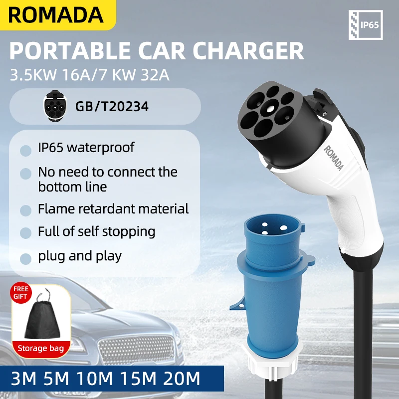 For Electric Vehicle 7KW 32A E - огляд і ціна Ev Charger Adapter