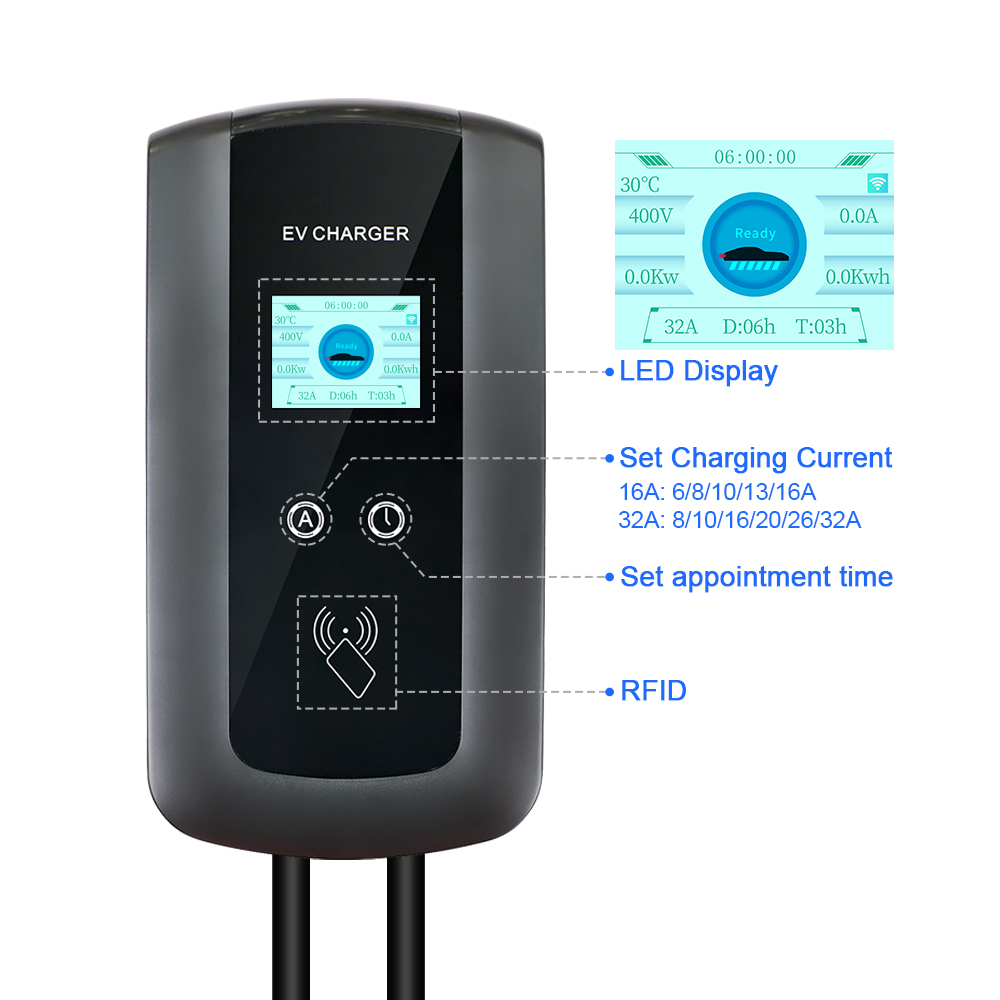 Kolanky 32A 7.2/22KW EV Chargi - огляд і ціна Ev Charging Cable